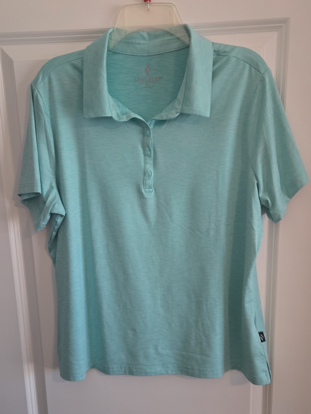 Skechers Light Aqua Short-Sleeve Polo
